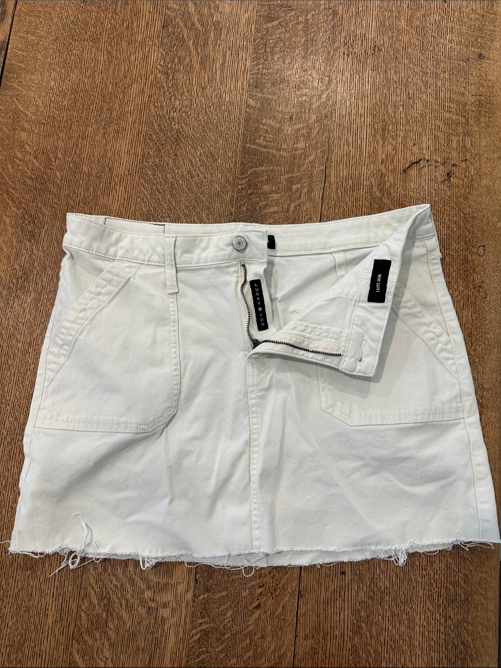 Lucky Brand White Denim Skirt